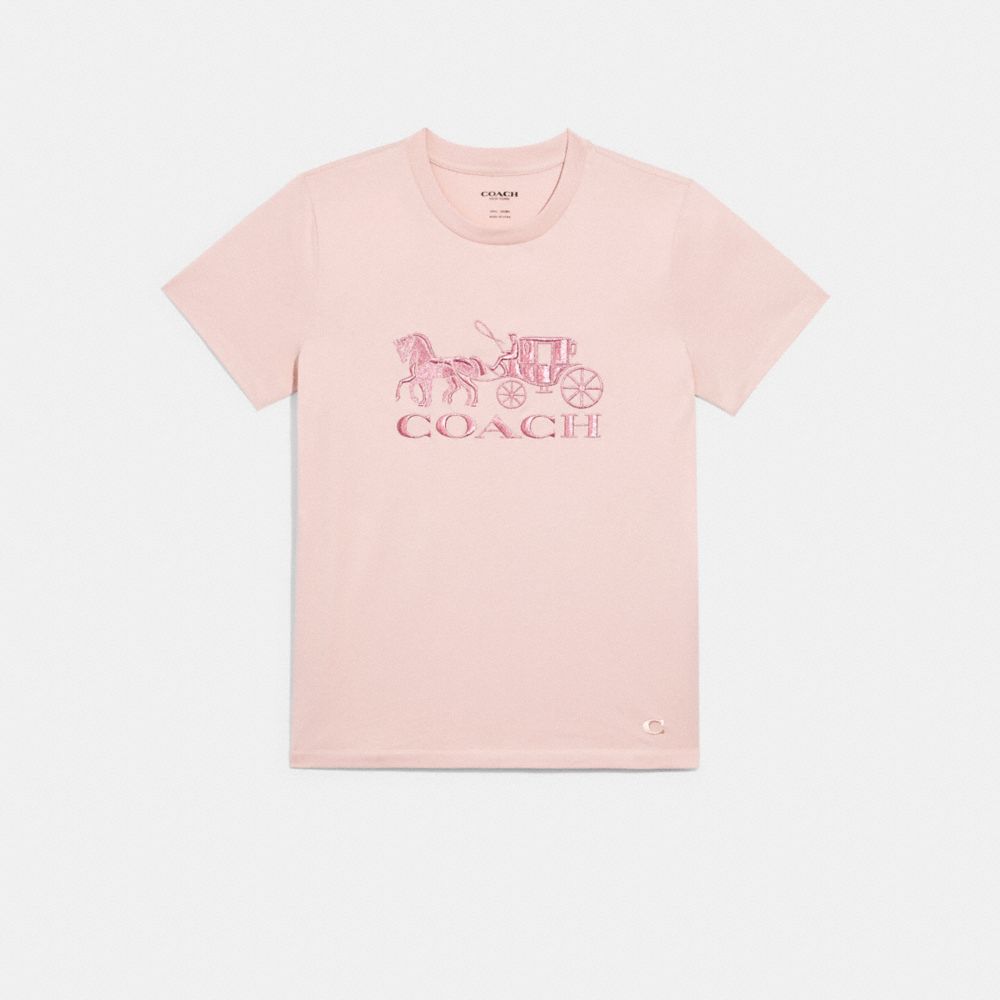 COACH C0682 - HORSE AND CARRIAGE T-SHIRT PINK