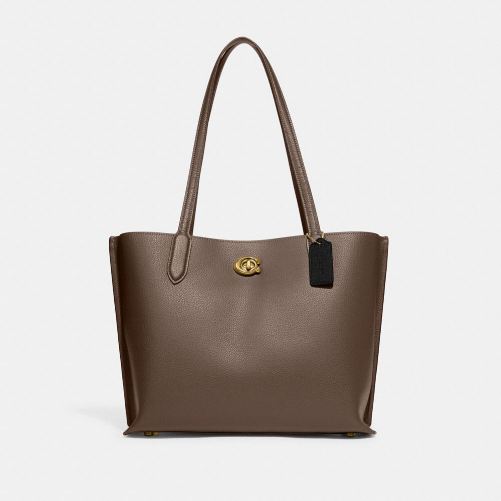 COACH C0689 Willow Tote Bag BRASS/DARK STONE