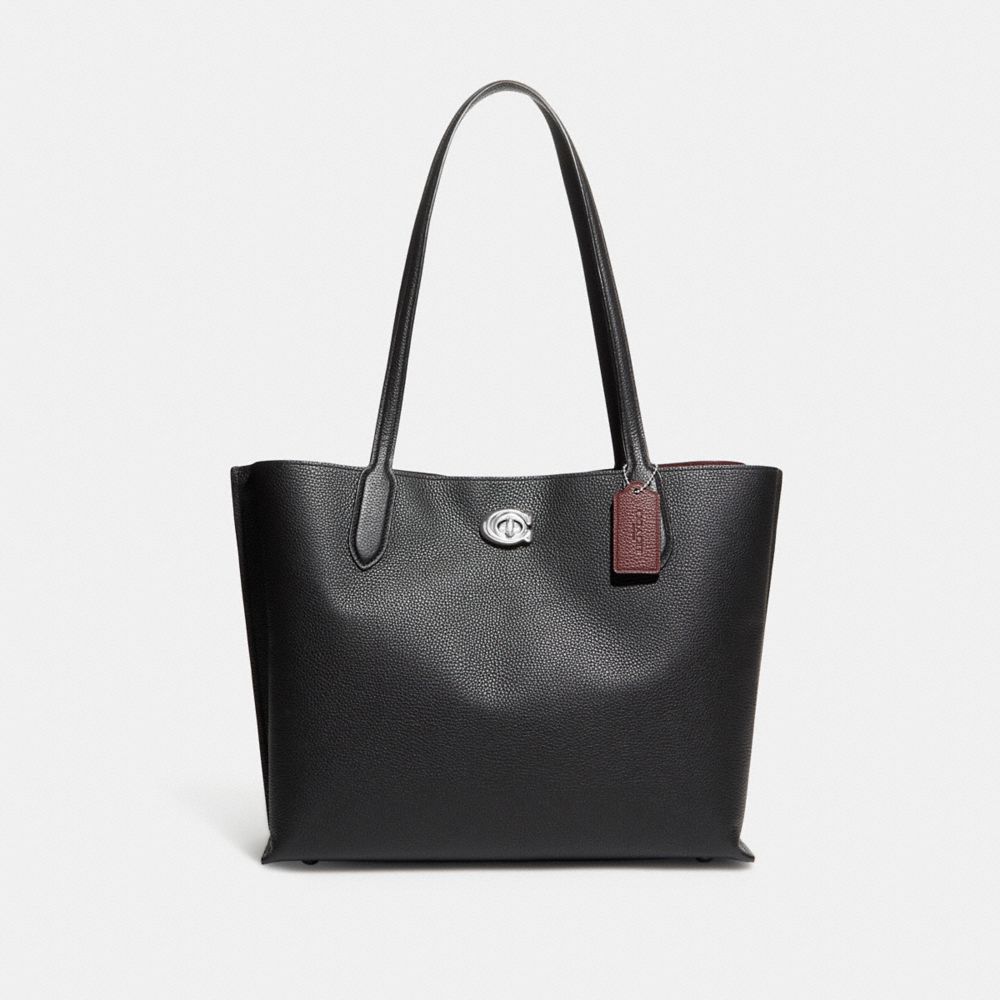 COACH C0689 - WILLOW TOTE - SILVER/BLACK | COACH WOMEN