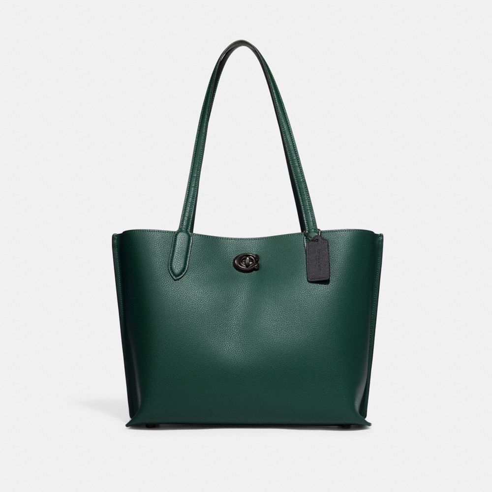 C0689 - Willow Tote Pewter/Forest