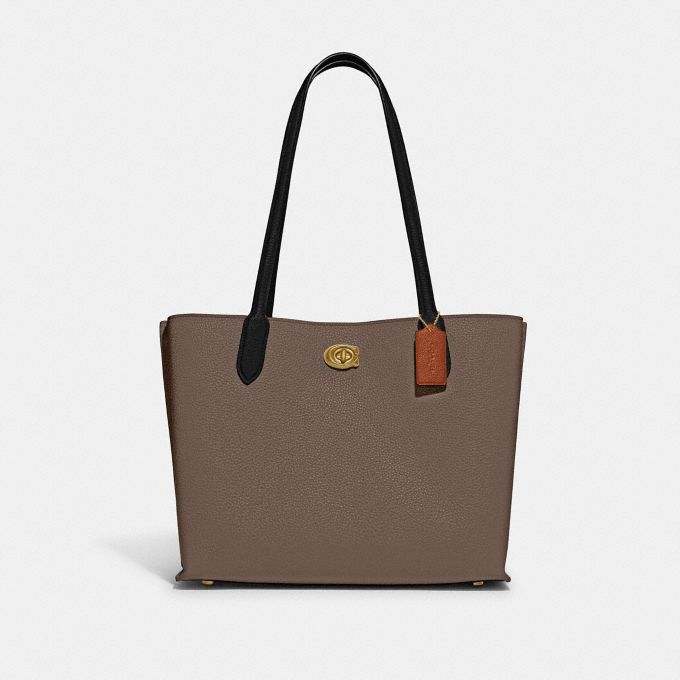 COACH Official Site Official page WILLOW TOTE IN COLORBLOCK WITH SIGNATURE CANVAS INTERIOR