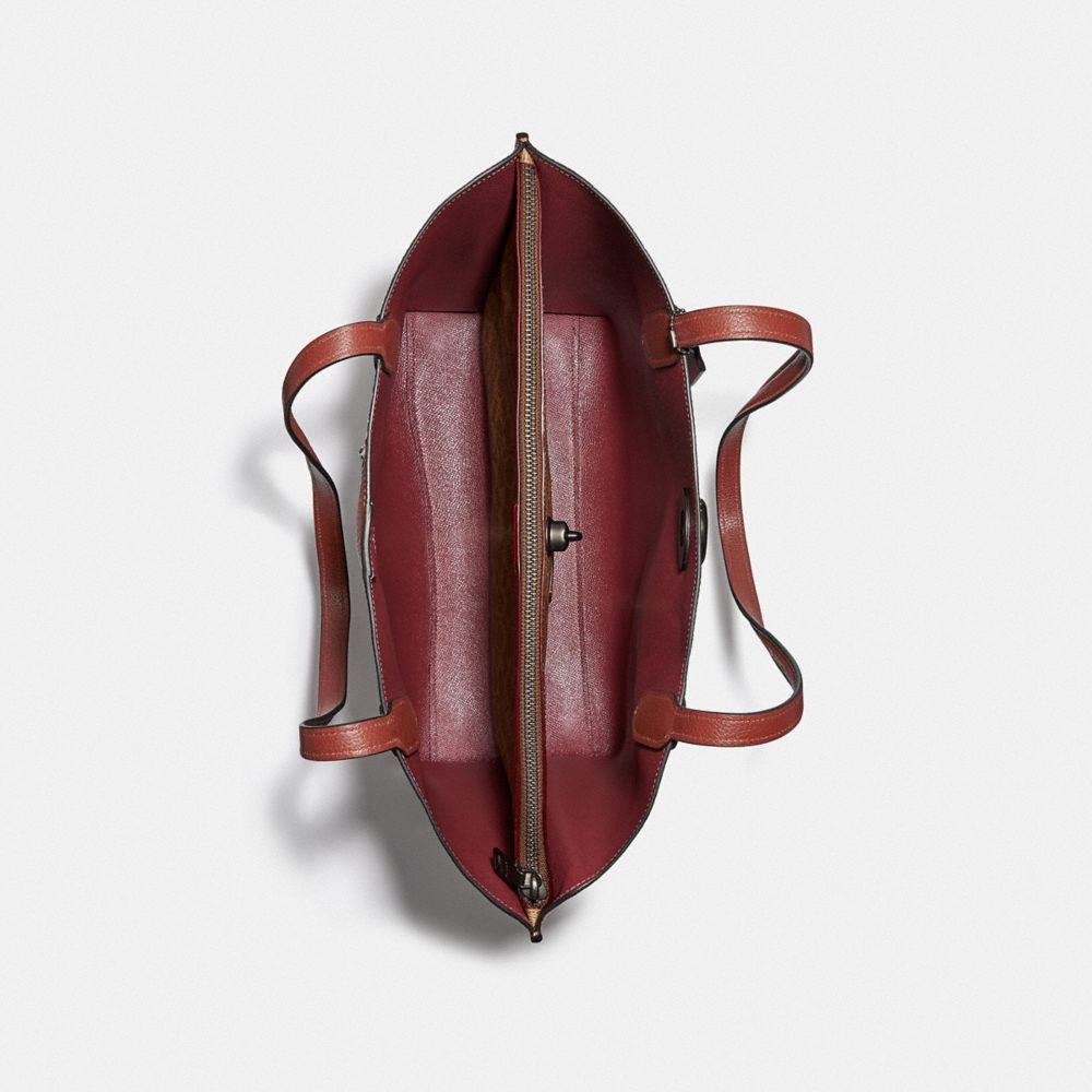 WILLOW TOTE IN COLORBLOCK WITH SIGNATURE CANVAS INTERIOR