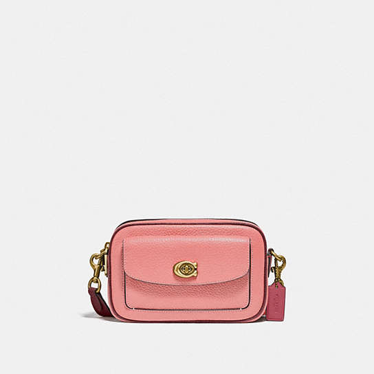 C0695 - Willow Camera Bag In Colorblock Brass/Rouge Multi