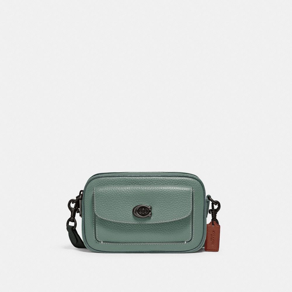 Willow Camera Bag In Colorblock - C0695 - Pewter/Sage Multi