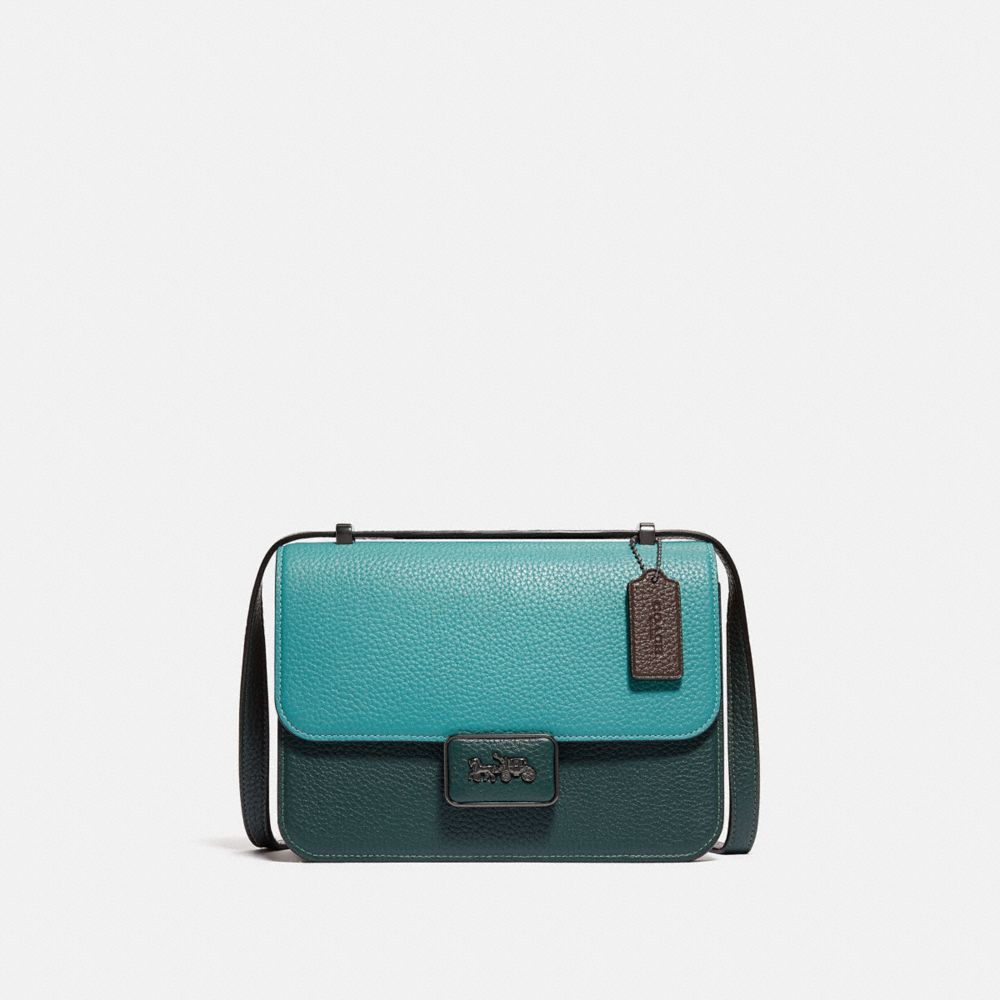 COACH C0713 Alie Shoulder Bag In Colorblock V5/RETRO-TEAL-MULTI