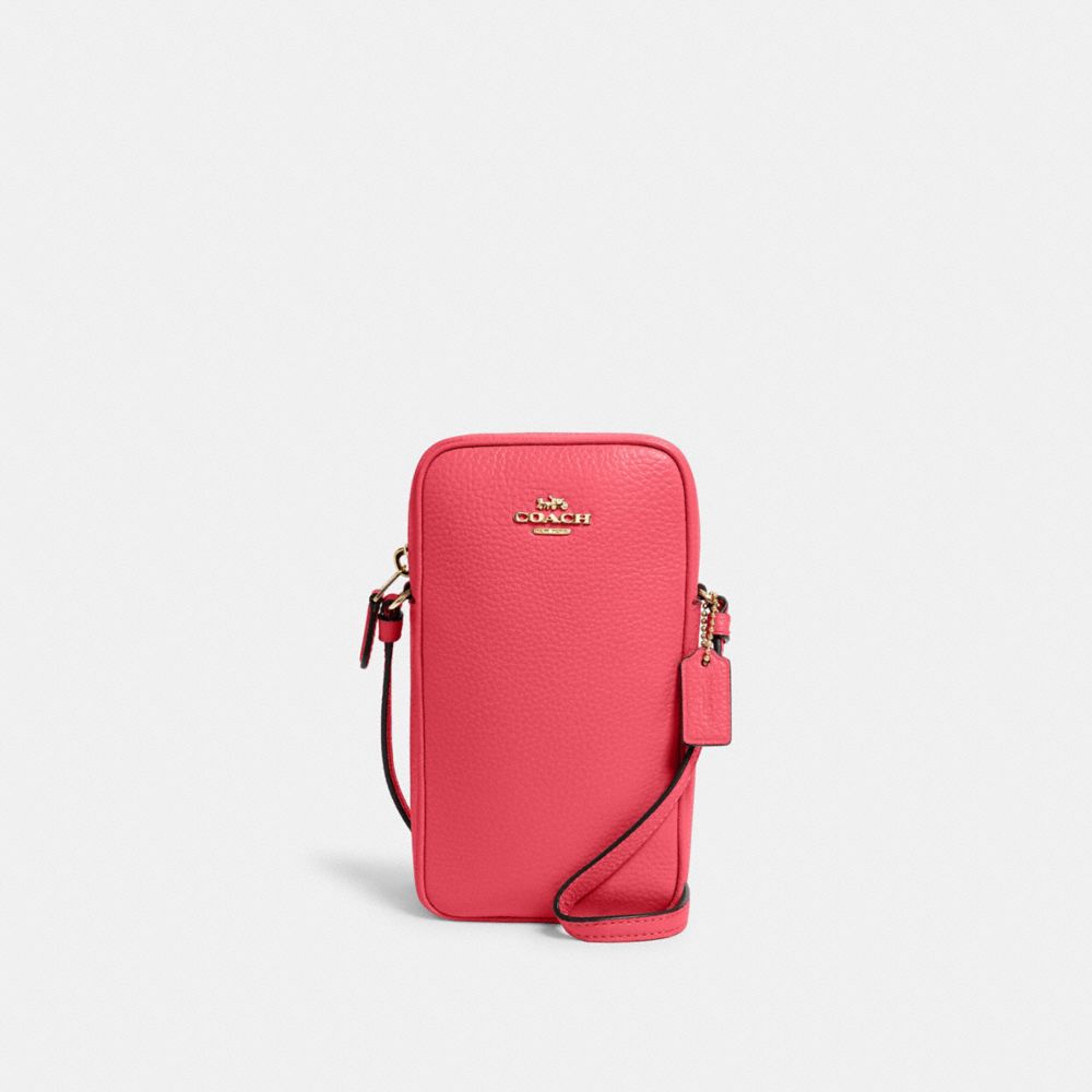 COACH C0736 - NORTH/SOUTH ZIP CROSSBODY IM/FUCHSIA