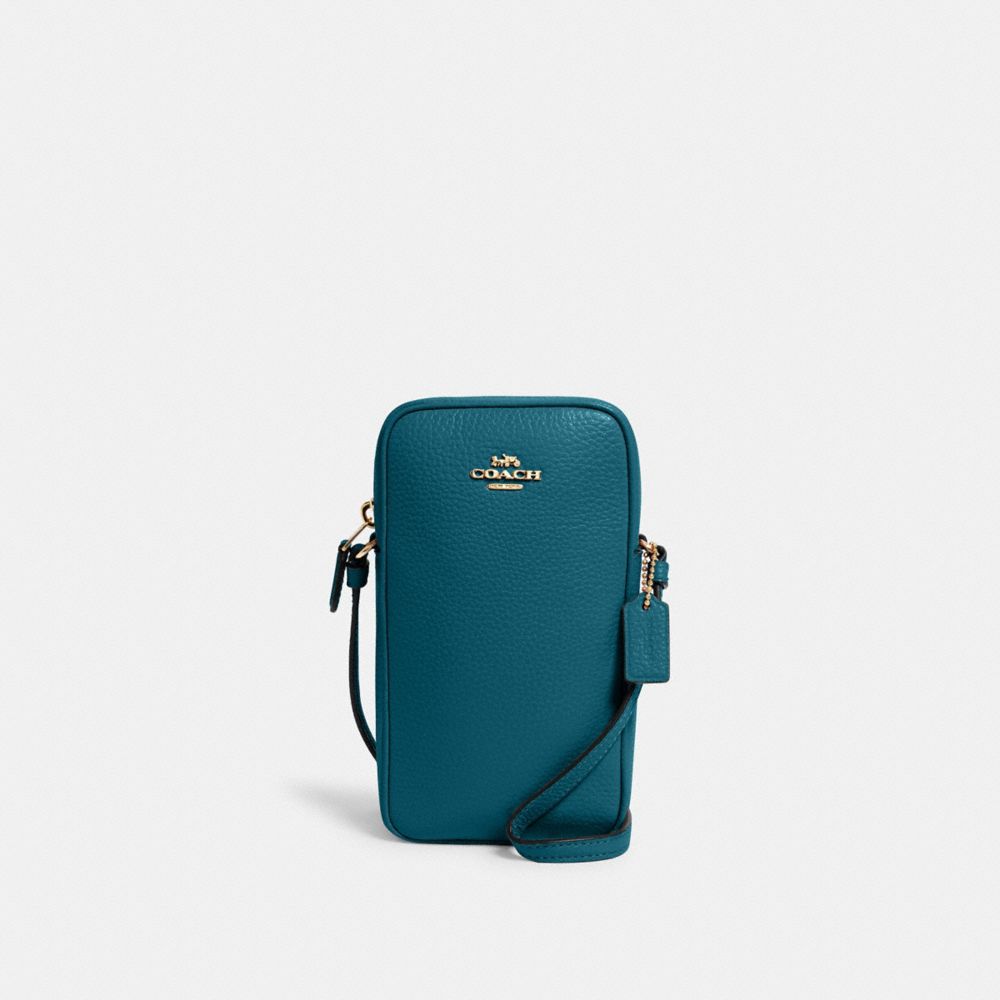 NORTH/SOUTH ZIP CROSSBODY - C0736 - IM/TEAL INK