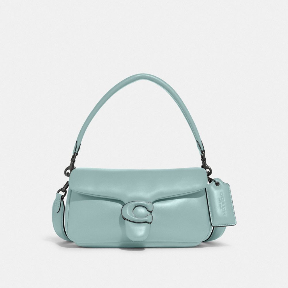 C0772 - Pillow Tabby Shoulder Bag 26 Pewter/Aqua