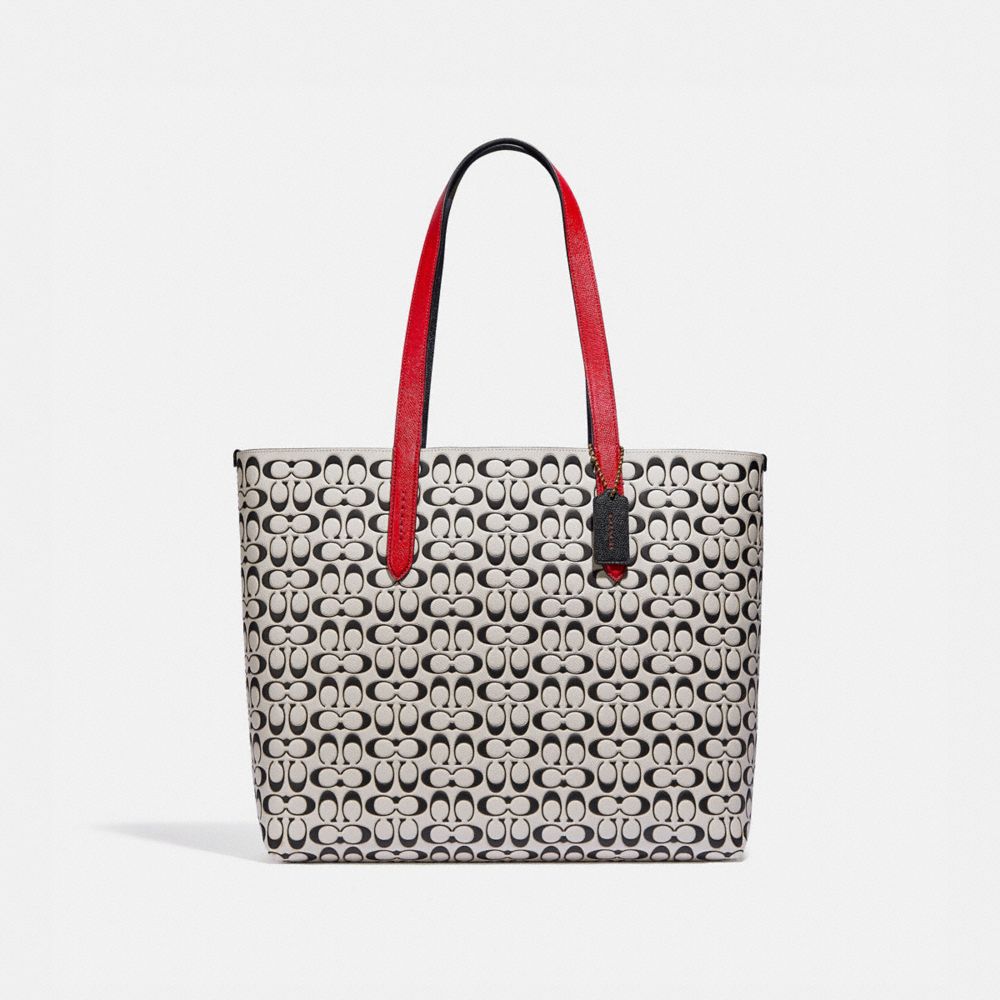 COACH C0897 HIGHLINE TOTE IN SIGNATURE LEATHER B4/CHALK MULTI