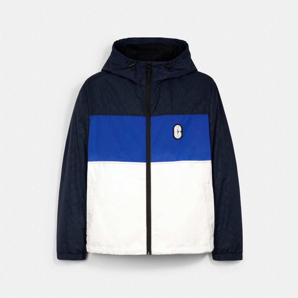 SIGNATURE WINDBREAKER - COBALT/DRK NAVY SIG C - COACH C0920