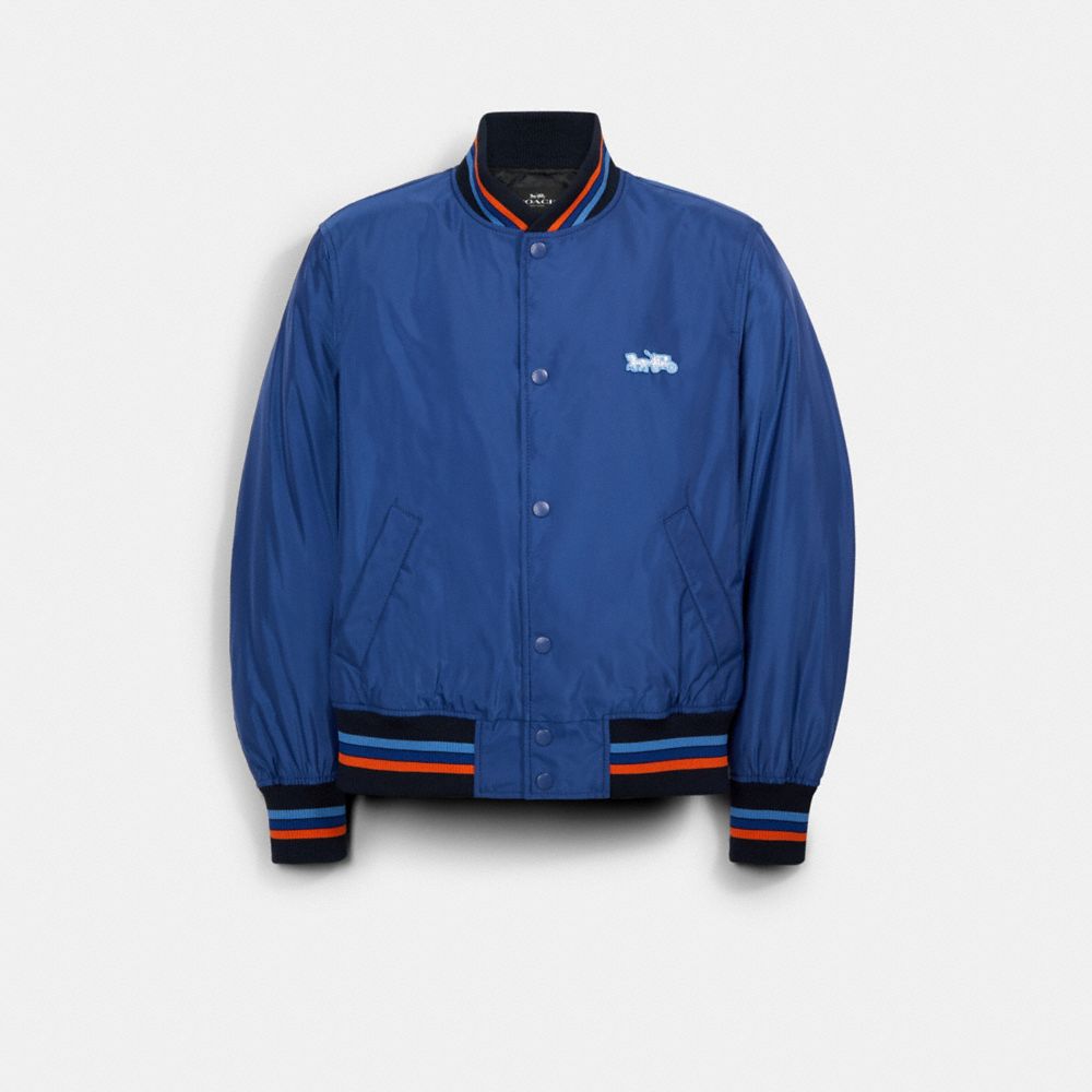 LIGHTWEIGHT VARSITY JACKET - BLUE - COACH C0921