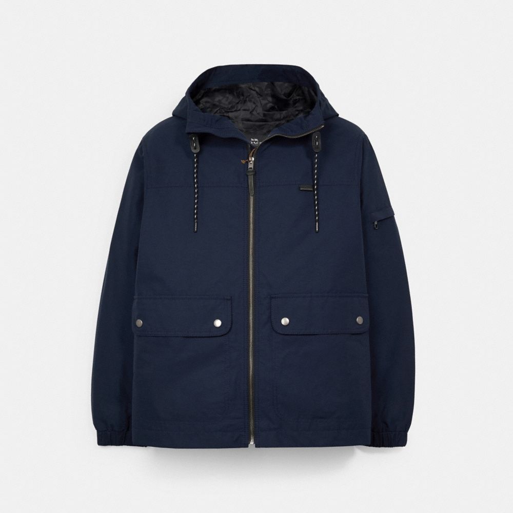 HOODED SHORT PARKA - C0930 - DARK NAVY