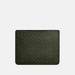 Tablet Sleeve In Signature Leather - DARK SHAMROCK - COACH C0943