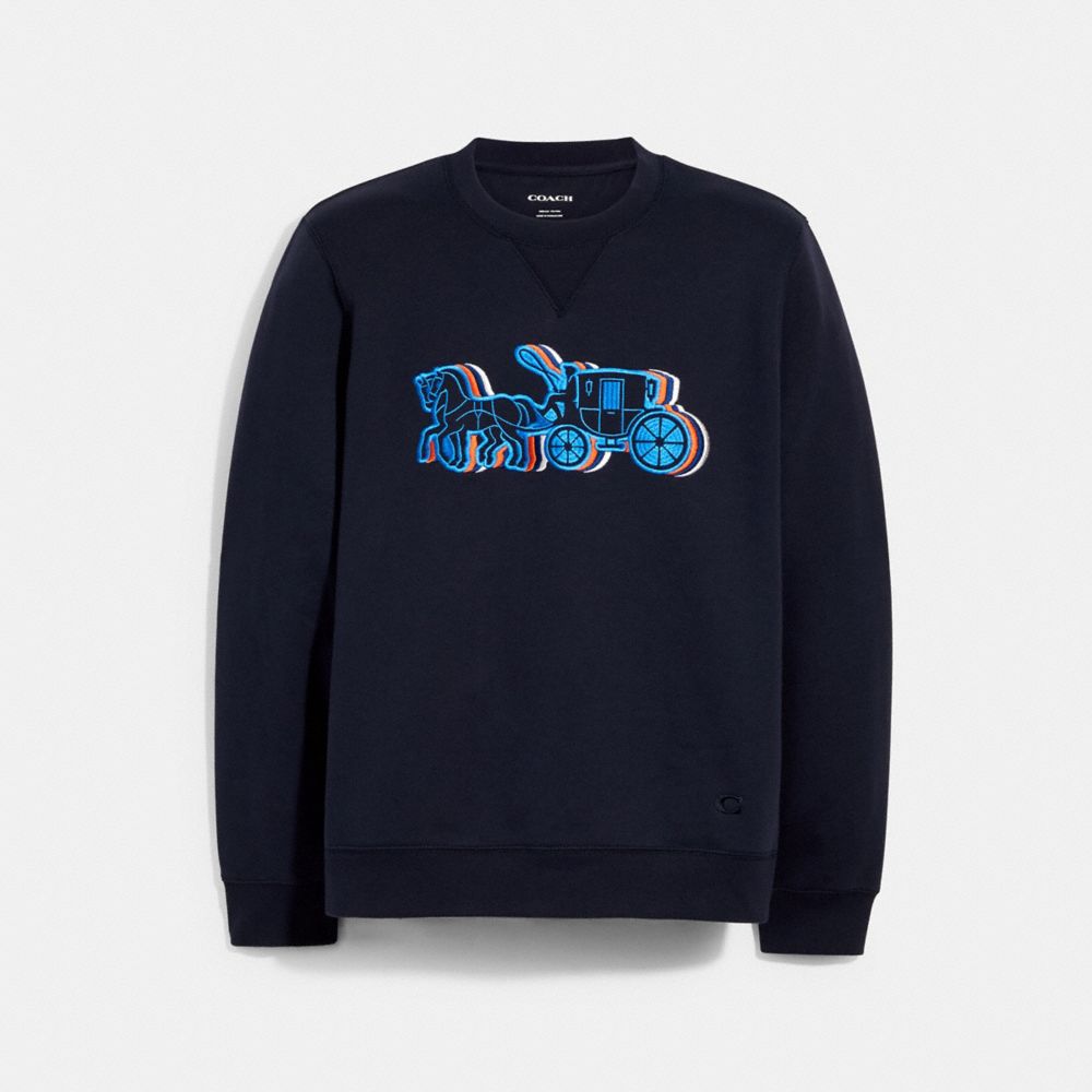 COACH HORSE AND CARRIAGE SWEATSHIRT - NAVY - C0963