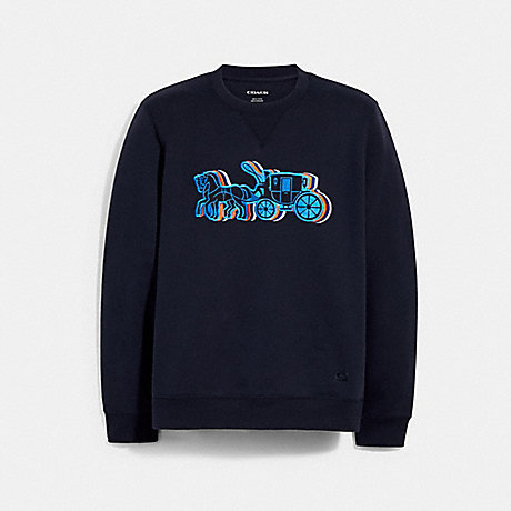 COACH C0963 HORSE AND CARRIAGE SWEATSHIRT NAVY