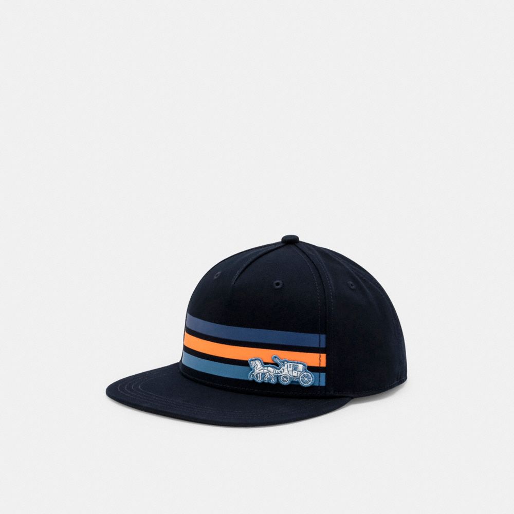 COACH HORSE AND CARRIAGE BRIM HAT - NAVY - C0978