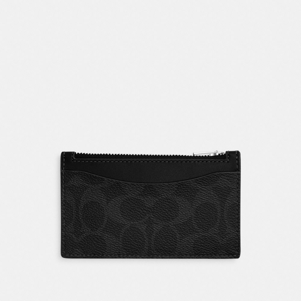 ZIP CARD CASE IN SIGNATURE CANVAS