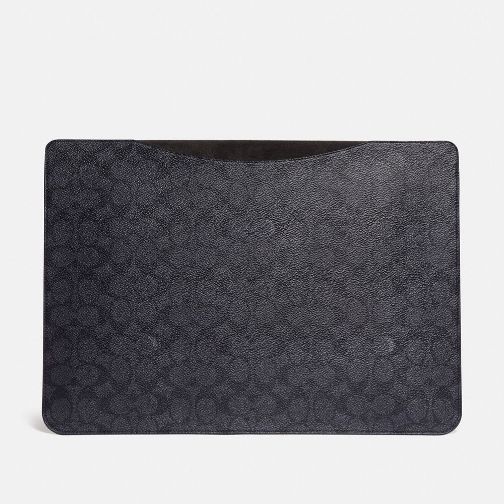 Laptop Sleeve In Signature Canvas - C0991 - CHARCOAL