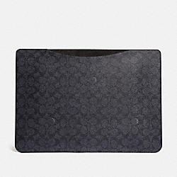 Laptop Sleeve In Signature Canvas - CHARCOAL - COACH C0991