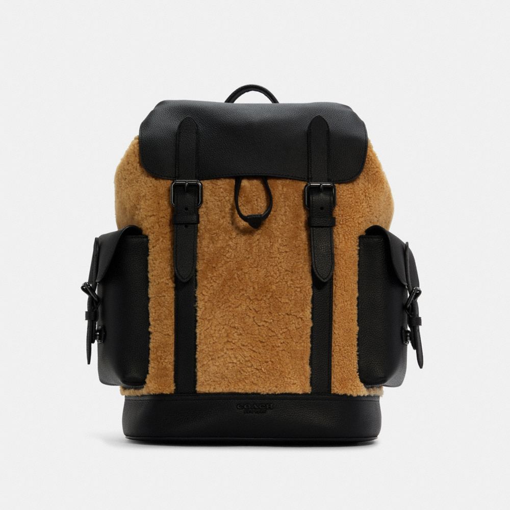 COACH Hudson Backpack - BLACK ANTIQUE/DARK GREEN MULTI - C1241