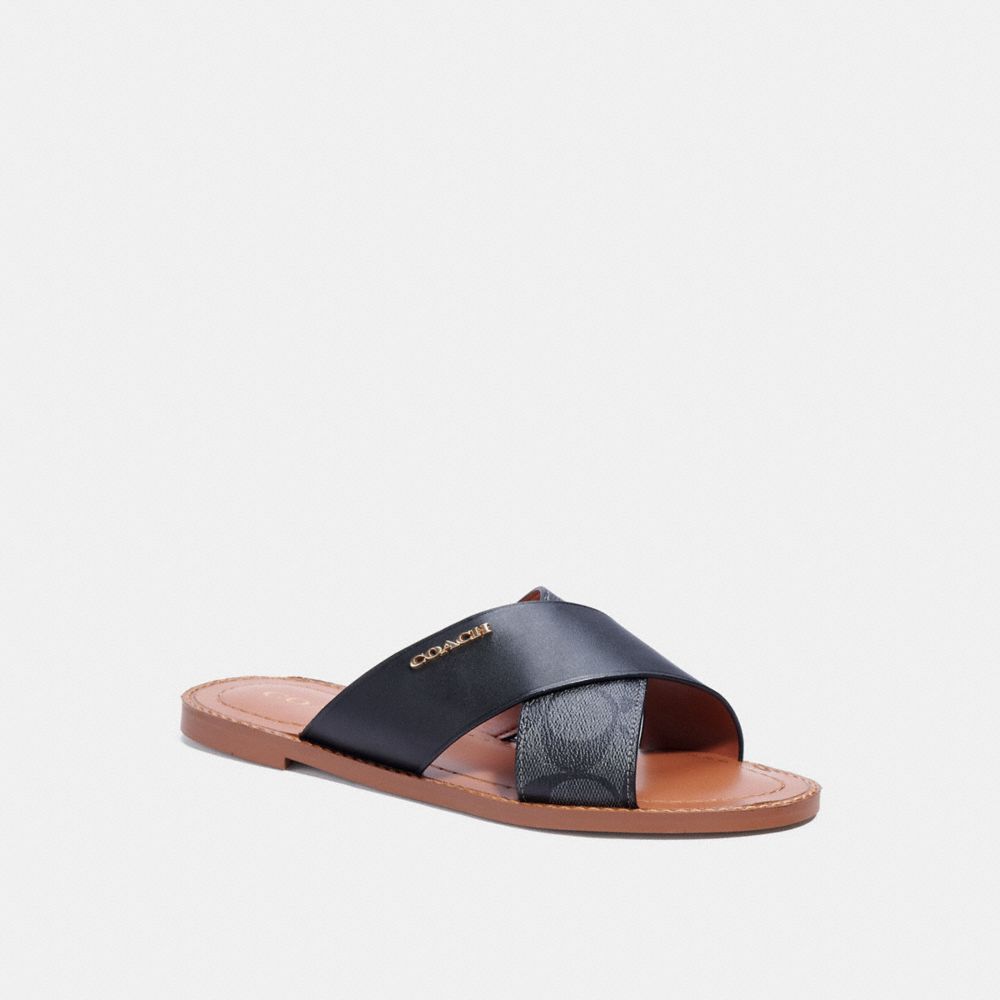 COACH C1276 Hilda Sandal In Signature Canvas BLACK