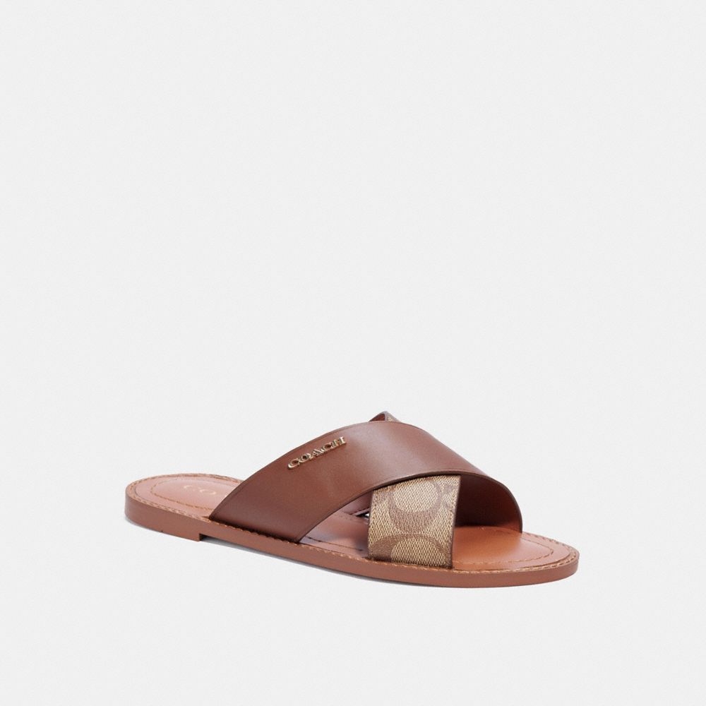 COACH C1276 - HILDA SANDAL IN SIGNATURE CANVAS SADDLE