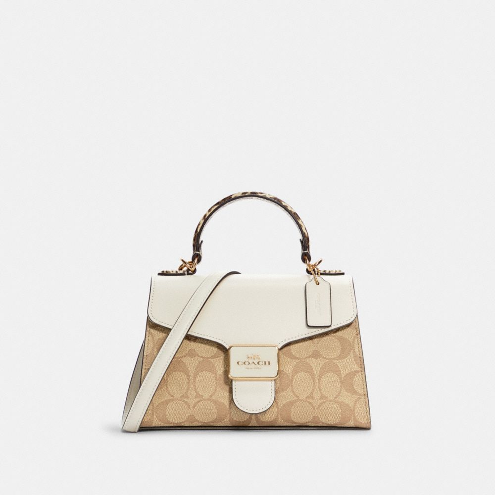 COACH Pepper Satchel In Signature Canvas - GOLD/LIGHT KHAKI CHALK MULTI - C1325