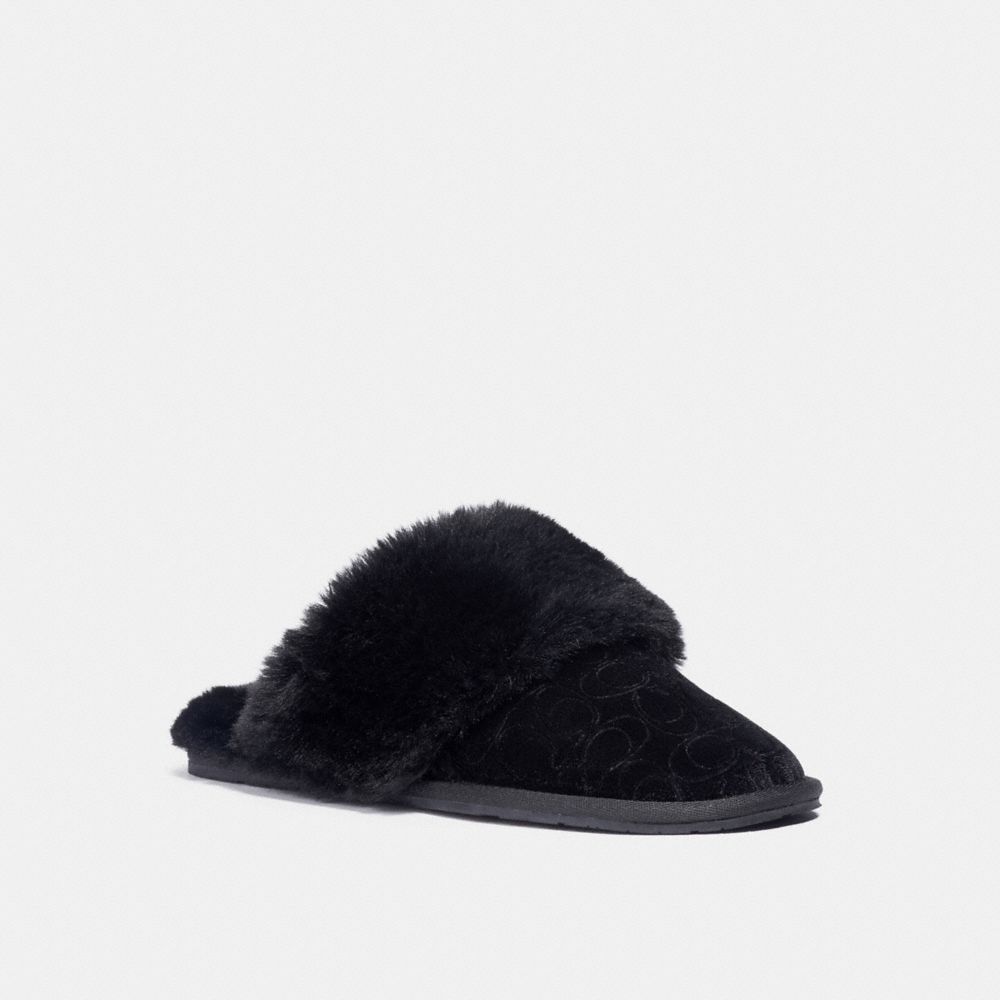 COACH ZURI SLIPPER - BLACK - C1344