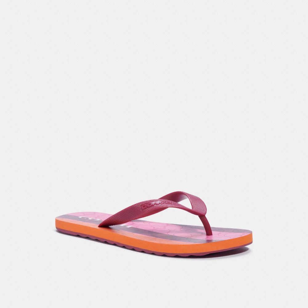 COACH C1351 - ZAK FLIP FLOP PINK/BURGUNDY