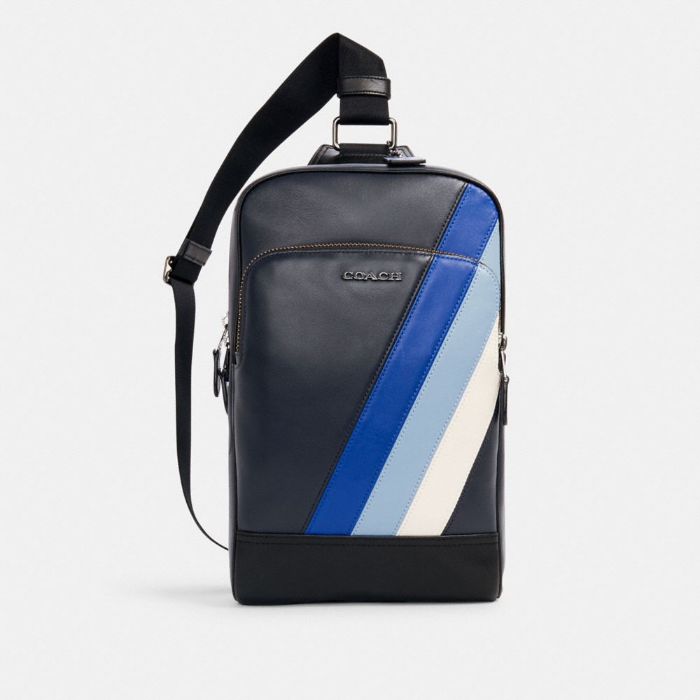 COACH C1361 GRAHAM PACK WITH DIAGONAL STRIPE QB/MIDNIGHT/SPORT-BLUE-MULTI