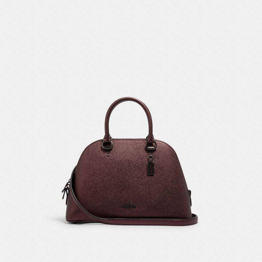 KATY SATCHEL - C1422 - QB/METALLIC CRIMSON