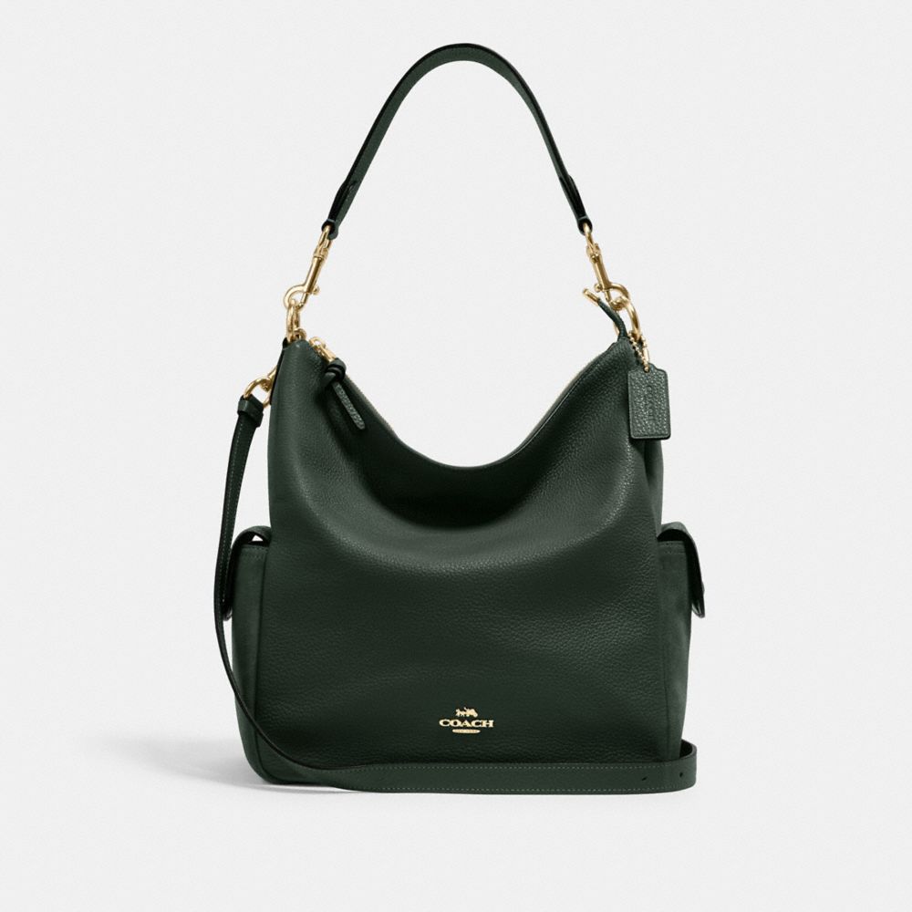 COACH C1522 Pennie Shoulder Bag GOLD/AMAZON GREEN