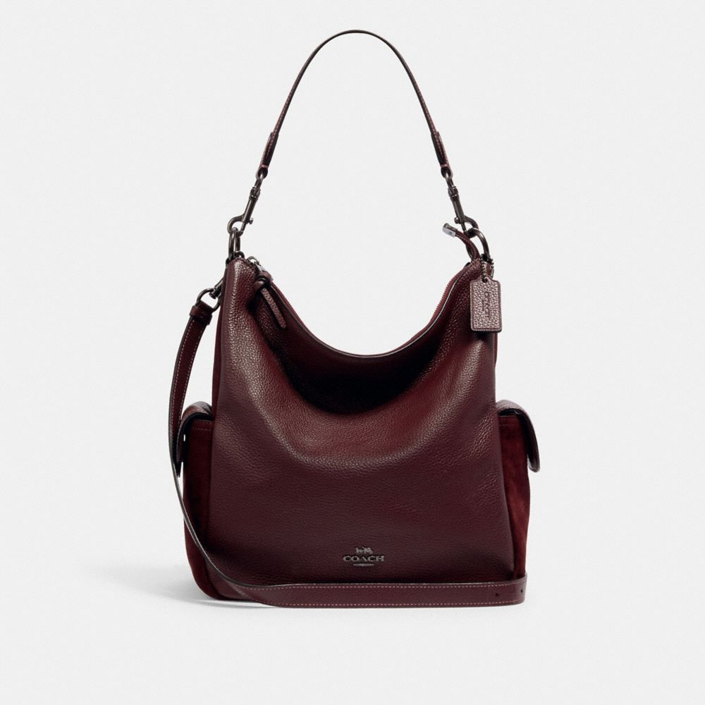 PENNIE SHOULDER BAG - C1522 - QB/DARK BURGUNDY