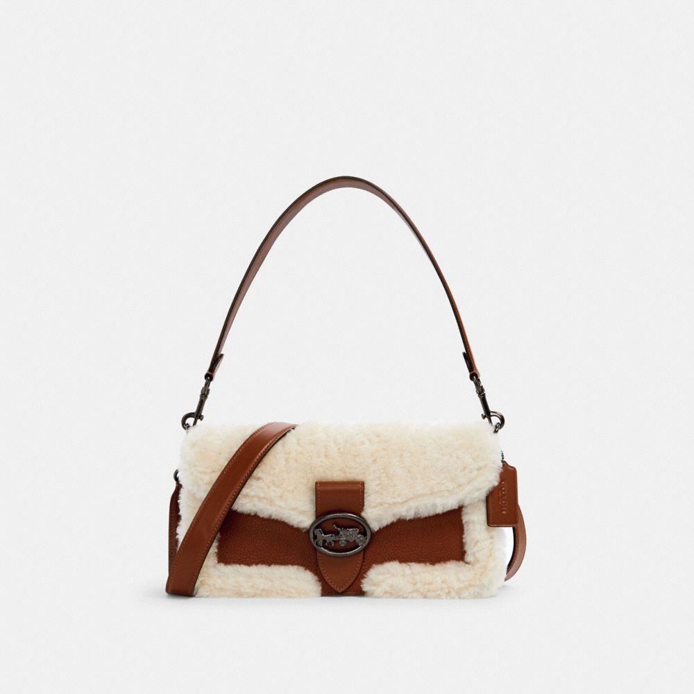 GEORGIE SHOULDER BAG - C1524 - QB/REDWOOD