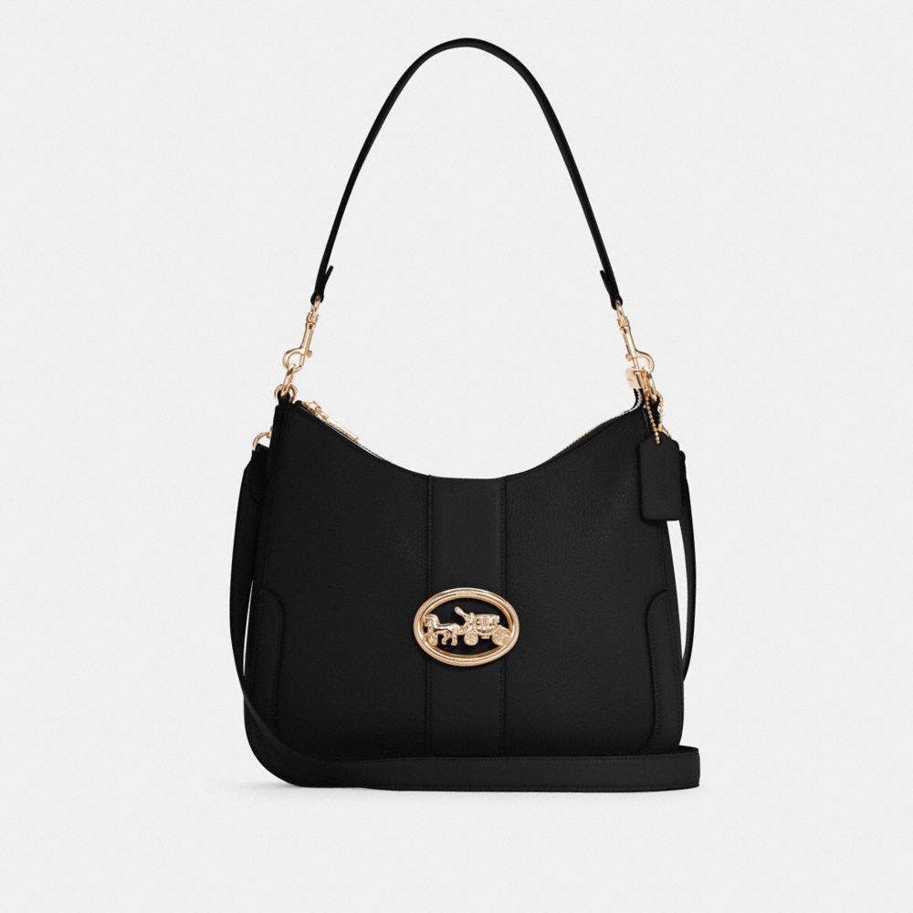 COACH Georgie Hobo - GOLD/BLACK - C1534