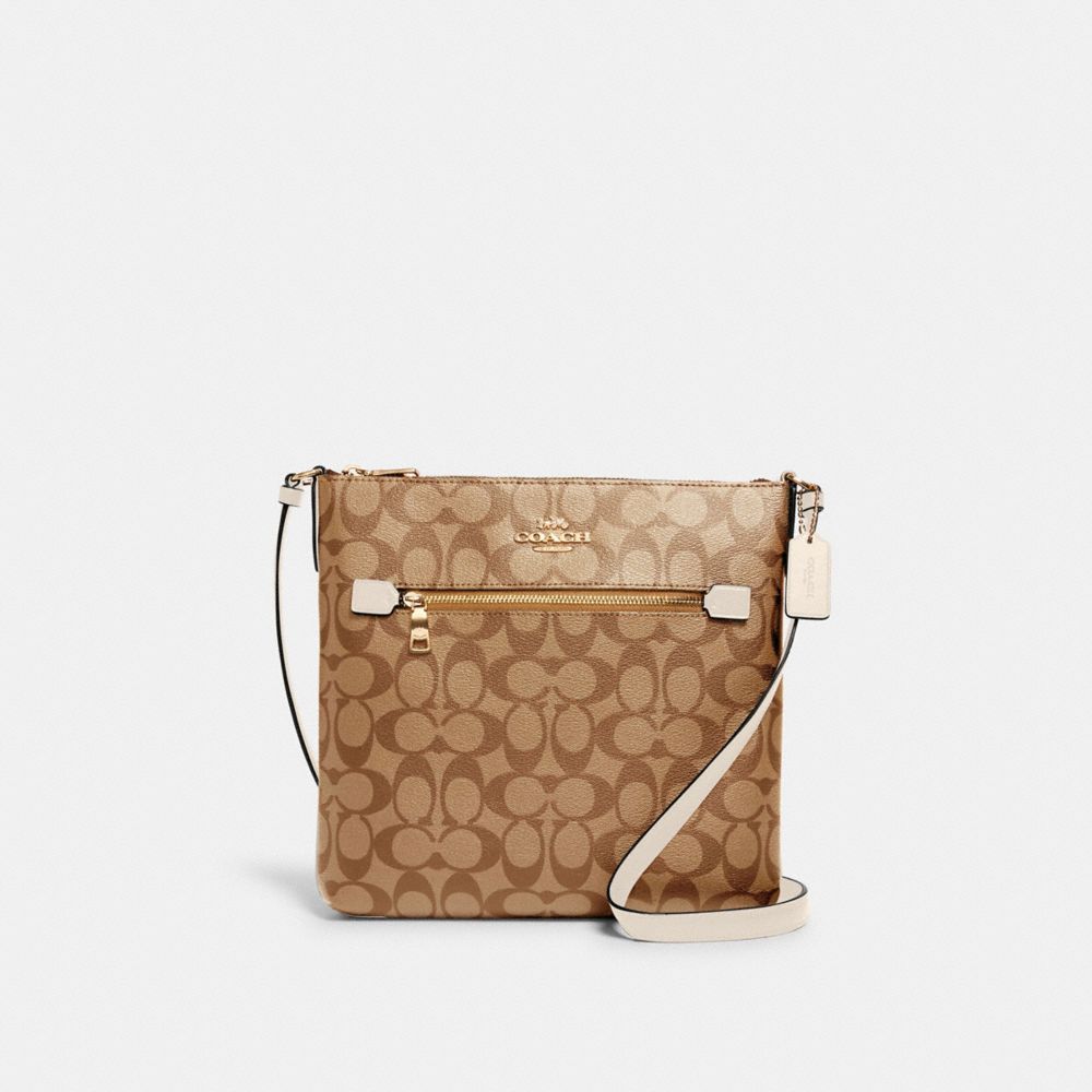 COACH C1554 - ROWAN FILE BAG IN SIGNATURE CANVAS - IM/KHAKI/CHALK ...