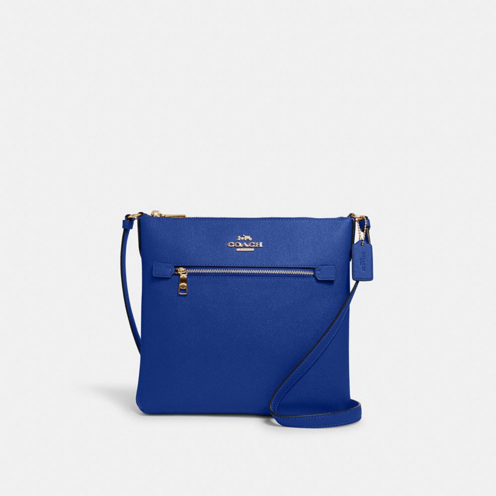 COACH C1556 Rowan File Bag GOLD/SPORT-BLUE