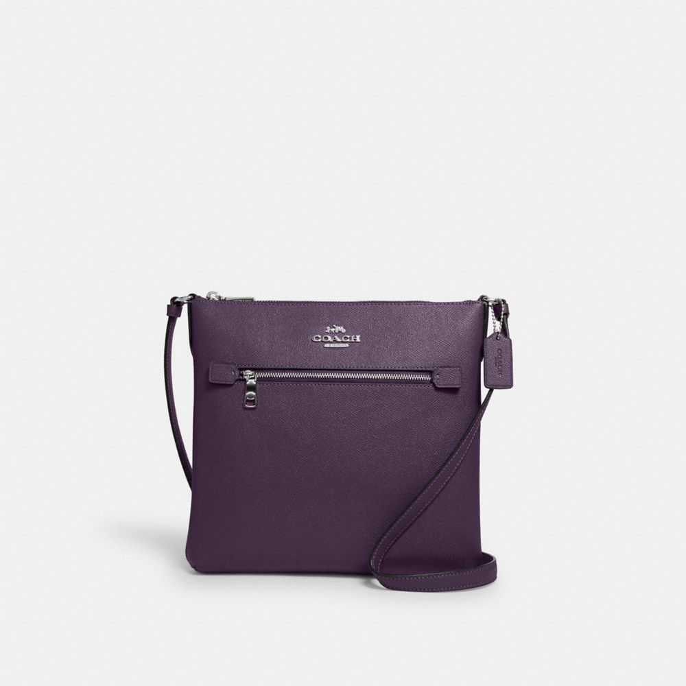 COACH C1556 ROWAN FILE BAG SV/DARK AMETHYST