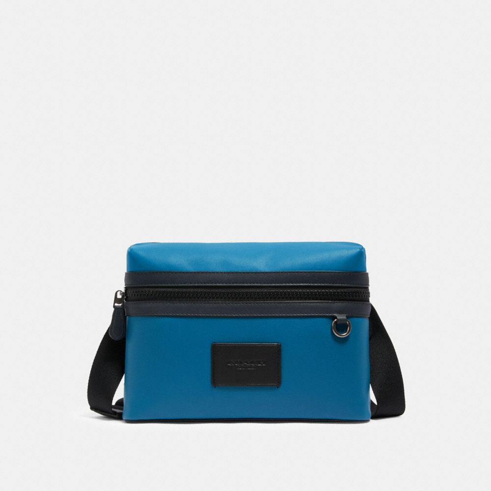 SMALL CARRIER CROSSBODY IN COLORBLOCK - C1606 - QB/OCEAN BLUE MULTI