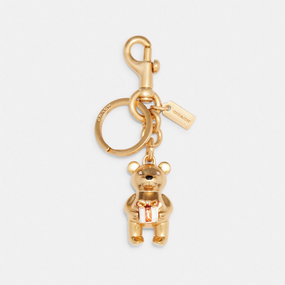 COACH GIFTING BEAR BAG CHARM - GOLD - C1682