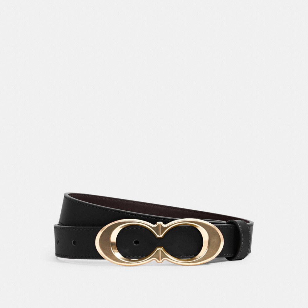 SIGNATURE BUCKLE BELT, 25MM - C1725 - IM/BLACK