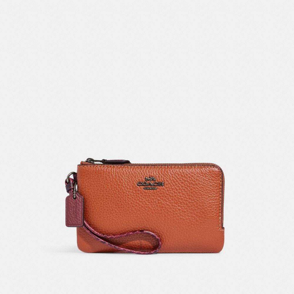 Double Corner Zip Wristlet - C1860 - QB/Sunset Multi