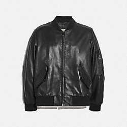 COACH C1960 Leather Ma 1 Jacket BLACK
