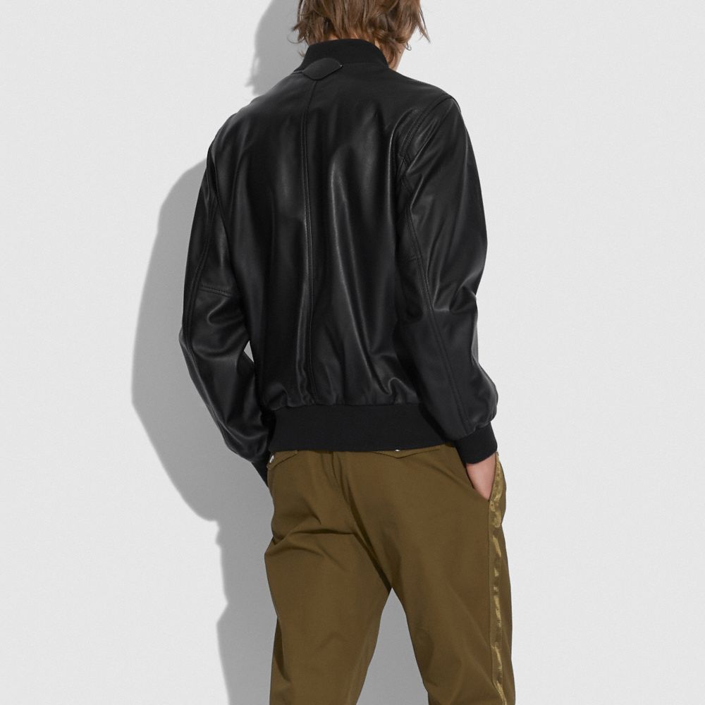 COACH Official Site Official page | LEATHER MA-1 JACKET