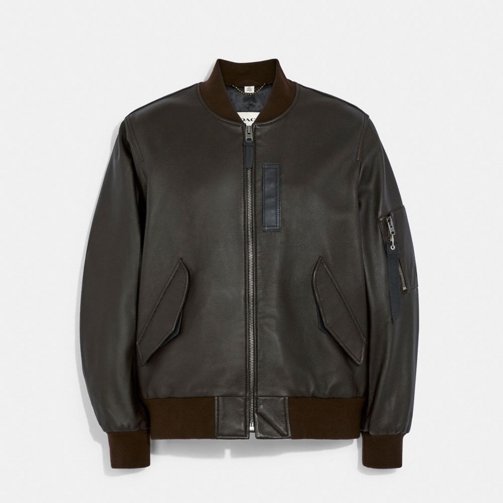 Leather Ma 1 Jacket - C1960 - Pilot Brown