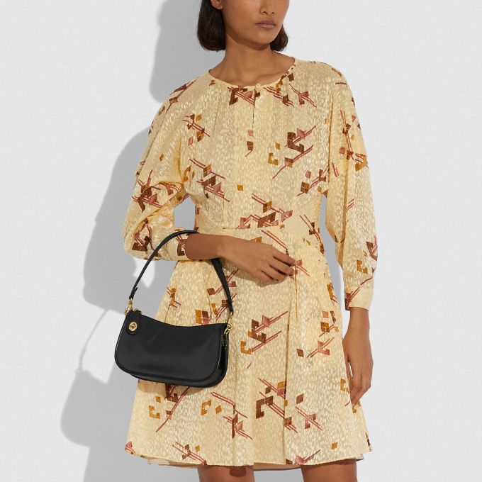 Coach Official Site Official Page Swinger Bag With Vintage Rose Print Interior