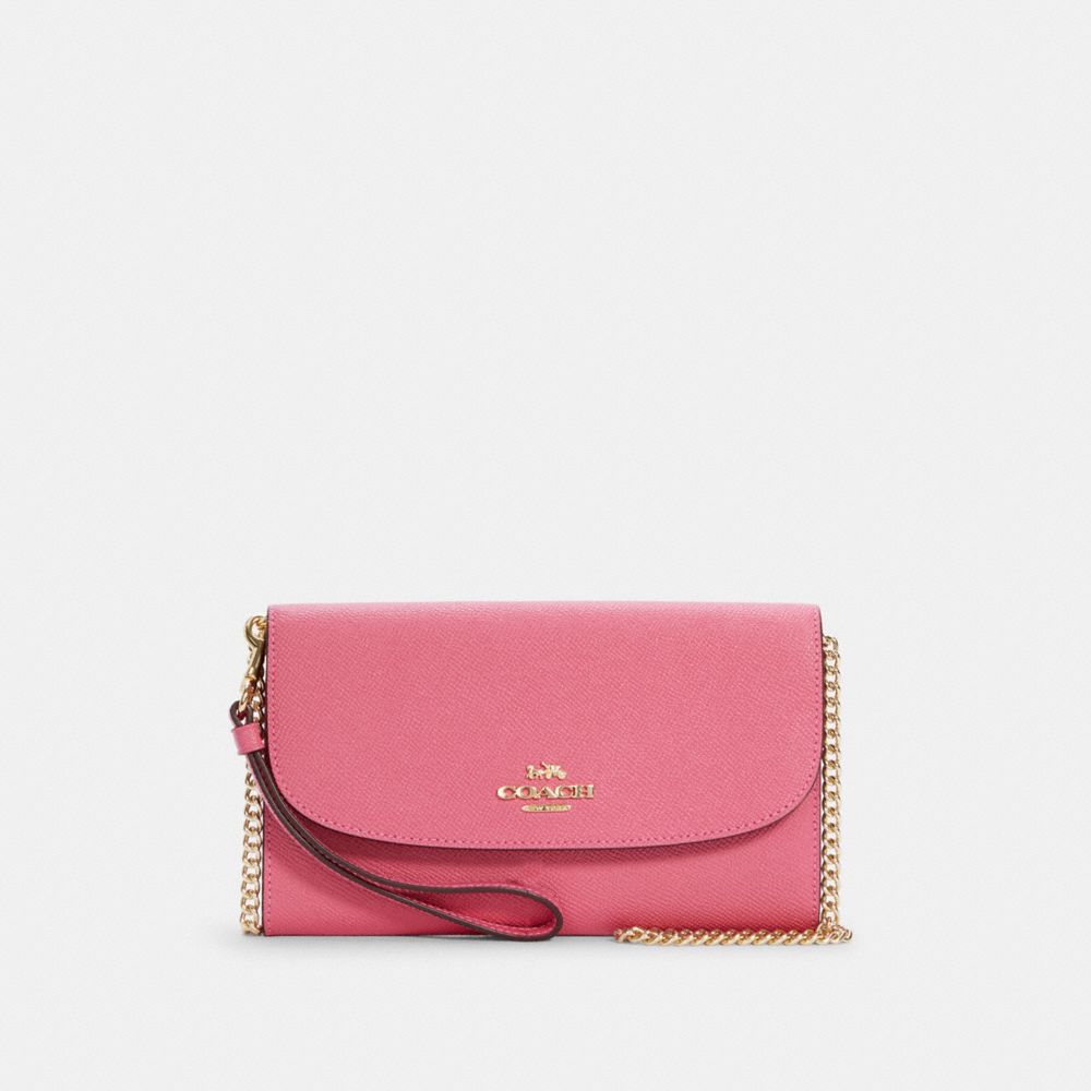 COACH GEMMA CLUTCH CROSSBODY - IM/CONFETTI PINK - C1995