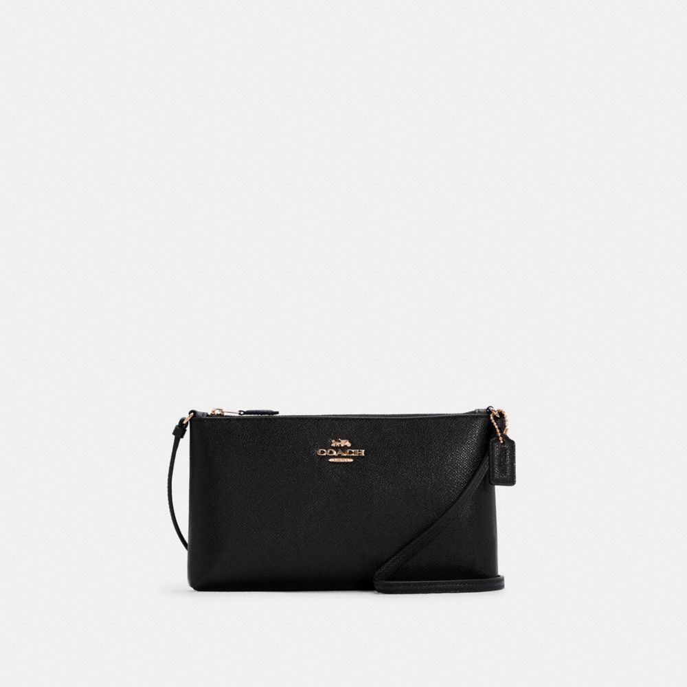 Zip Top Crossbody - C2001 - GOLD/BLACK