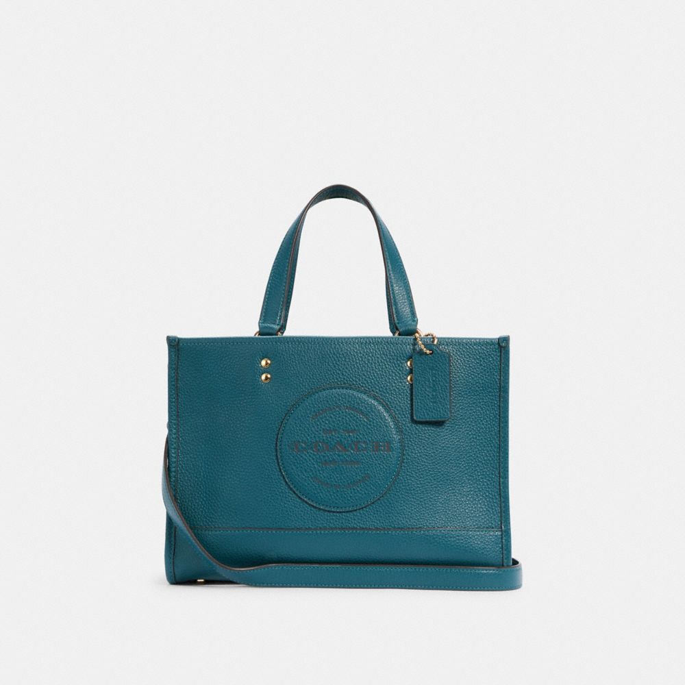 DEMPSEY CARRYALL WITH PATCH - IM/TEAL INK - COACH C2004