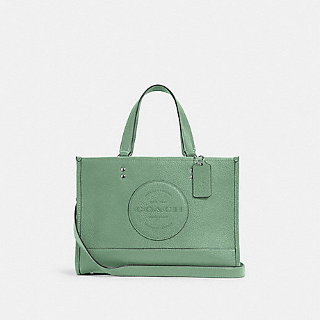 COACH C2004 DEMPSEY CARRYALL WITH PATCH SV/WASHED-GREEN
